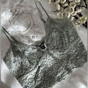 Mint lace bralette